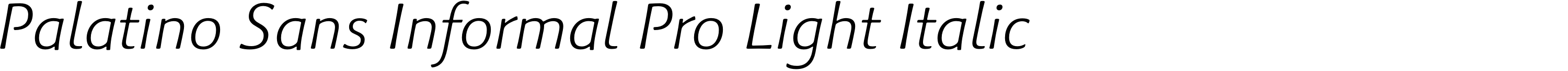 Palatino Sans Informal Pro Light Italic